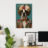 Saint Bernard In Suit Poster, Saint Bernard Poster (Heimbüro)