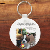 Saint Bernard Kunstgeschenke Schlüsselanhänger (Vorderseite)