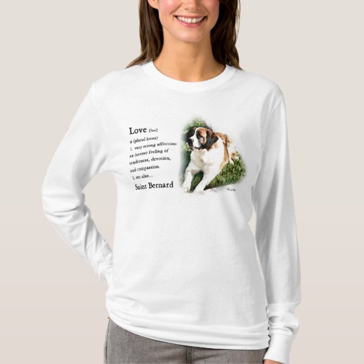 Saint Bernard Kunstgeschenke T-Shirt (Vorderseite)