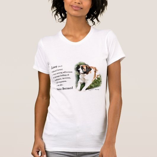 Saint Bernard Kunstgeschenke T-Shirt (Vorderseite)