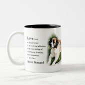 Saint Bernard Kunstgeschenke Zweifarbige Tasse (Links)