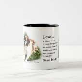 Saint Bernard Kunstgeschenke Zweifarbige Tasse (Mittel)