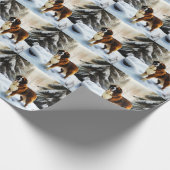 Saint Bernard Lassen Sie es Schnee Weihnachten Geschenkpapier (Ecke)
