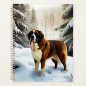 Saint Bernard Lassen Sie es Schnee Weihnachten Planer (Vorderseite)
