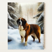 Saint Bernard Lassen Sie es Schnee Weihnachten Planer (Rückseite)