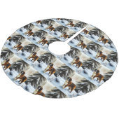 Saint Bernard Lassen Sie es Schnee Weihnachten Polyester Weihnachtsbaumdecke (Schrägansicht)