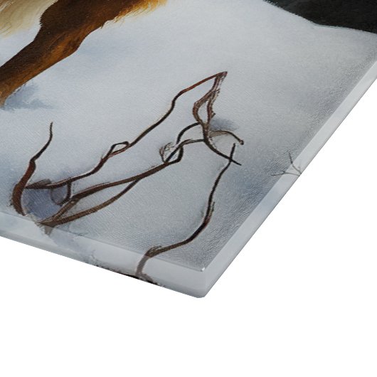 Saint Bernard Lassen Sie es Schnee Weihnachten Schneidebrett (Ecke)