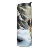 Saint Bernard Lassen Sie es Schnee Weihnachten Thermosbecher (Nach links gedreht)