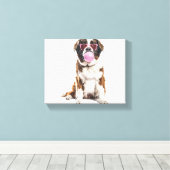 Saint Bernard Leinwanddruck (Insitu (Holzboden))