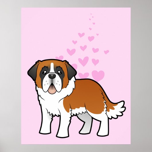 Saint Bernard Liebe Poster (Vorne)