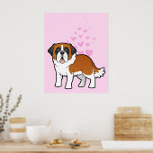 Saint Bernard Liebe Poster (Küche)