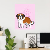 Saint Bernard Liebe Poster (Heimbüro)