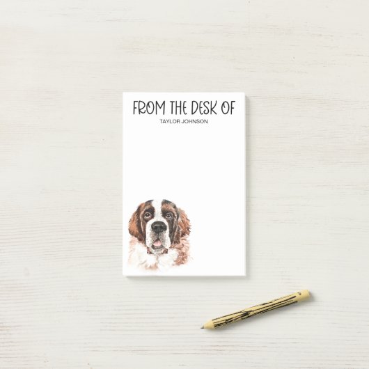 Saint Bernard Lover Post-it Klebezettel (Auf Schreibtisch)