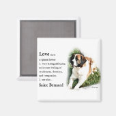 Saint Bernard Lovers Magnet (Vorderseite/Rückseite)