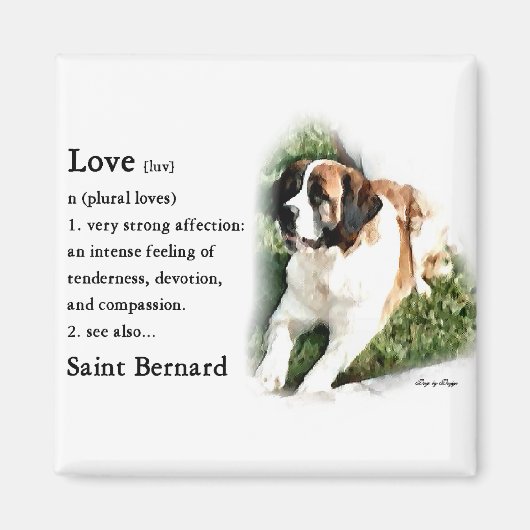 Saint Bernard Lovers Magnet (Vorne)