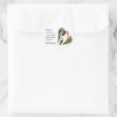 Saint Bernard Lovers Runder Aufkleber (Tasche)