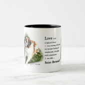 Saint Bernard Lovers Zweifarbige Tasse (Mittel)