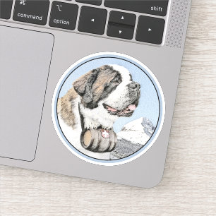 Saint Bernard Malerei - Niedliche Original Hunde K Aufkleber
