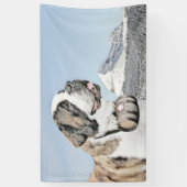 Saint Bernard Malerei - Niedliche Original Hunde K Banner (Vertikal)