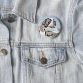 Saint Bernard Malerei - Niedliche Original Hunde K Button (Beispiel)