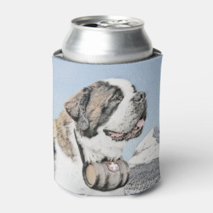 Saint Bernard Malerei - Niedliche Original Hunde K Dosenkühler