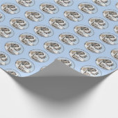 Saint Bernard Malerei - Niedliche Original Hunde K Geschenkpapier (Ecke)