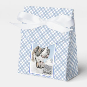 Saint Bernard Malerei - Niedliche Original Hunde K Geschenkschachtel