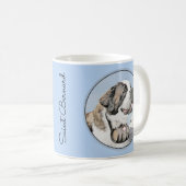 Saint Bernard Malerei - Niedliche Original Hunde K Kaffeetasse (VorderseiteRechts)