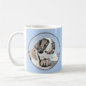 Saint Bernard Malerei - Niedliche Original Hunde K Kaffeetasse (Links)