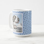 Saint Bernard Malerei - Niedliche Original Hunde K Kaffeetasse (Vorderseite Links)