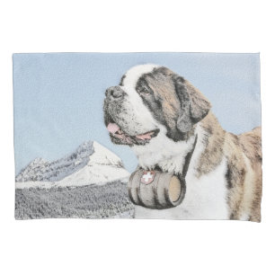 Saint Bernard Malerei - Niedliche Original Hunde K Kissenbezug