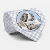 Saint Bernard Malerei - Niedliche Original Hunde K Krawatte (Gerollt)
