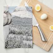 Saint Bernard Malerei - Niedliche Original Hunde K Küchentuch (Viertel Falte)