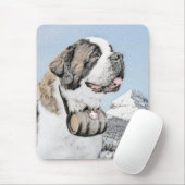 Saint Bernard Malerei - Niedliche Original Hunde K Mousepad (Mit Mouse)