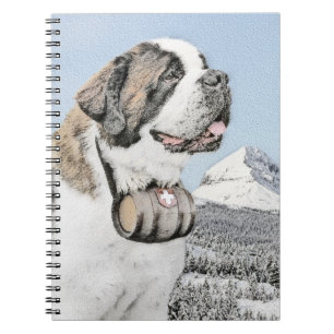 Saint Bernard Malerei - Niedliche Original Hunde K Notizblock