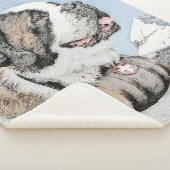 Saint Bernard Malerei - Niedliche Original Hunde K Sherpadecke (3/4)