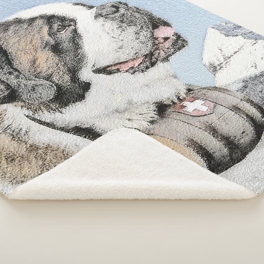 Saint Bernard Malerei - Niedliche Original Hunde K Sherpadecke (3/4)