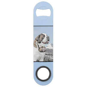 Saint Bernard Malerei - Niedliche Original Hunde K Speed Flaschenöffner