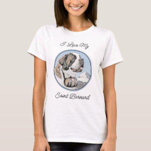 Saint Bernard Malerei - Niedliche Original Hunde K T-Shirt