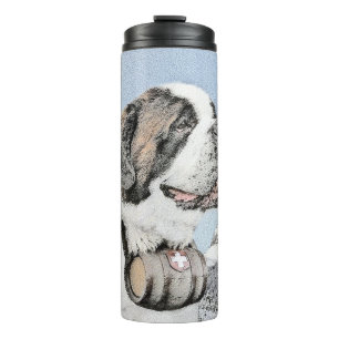 Saint Bernard Malerei - Niedliche Original Hunde K Thermosbecher