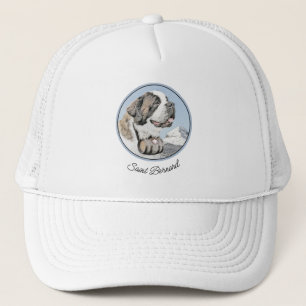 Saint Bernard Malerei - Niedliche Original Hunde K Truckerkappe