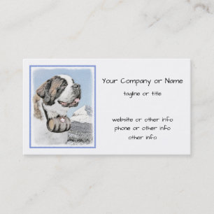 Saint Bernard Malerei - Niedliche Original Hunde K Visitenkarte