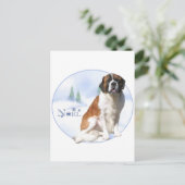 Saint Bernard Noel Feiertagspostkarte (Stehend Vorderseite)