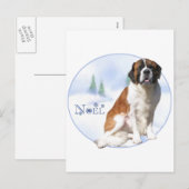 Saint Bernard Noel Feiertagspostkarte (Vorne/Hinten)