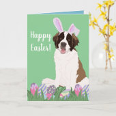 Saint Bernard Ostersonne Karte (Gelbe Blume)