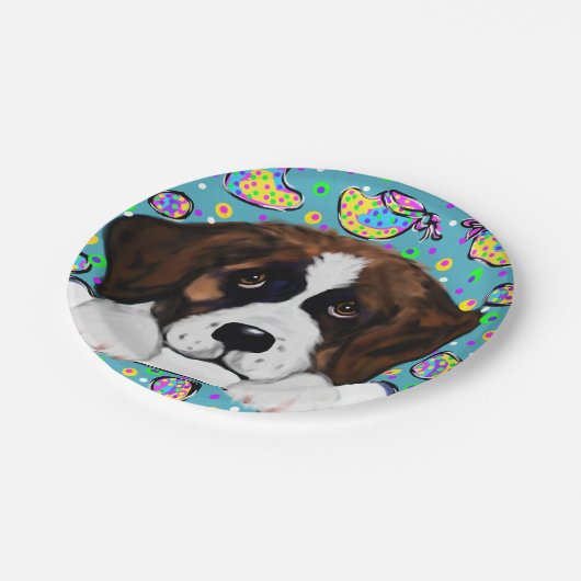 Saint Bernard Pappteller (Schrägansicht)