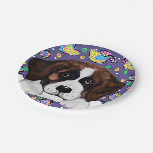 Saint Bernard Pappteller (Schrägansicht)