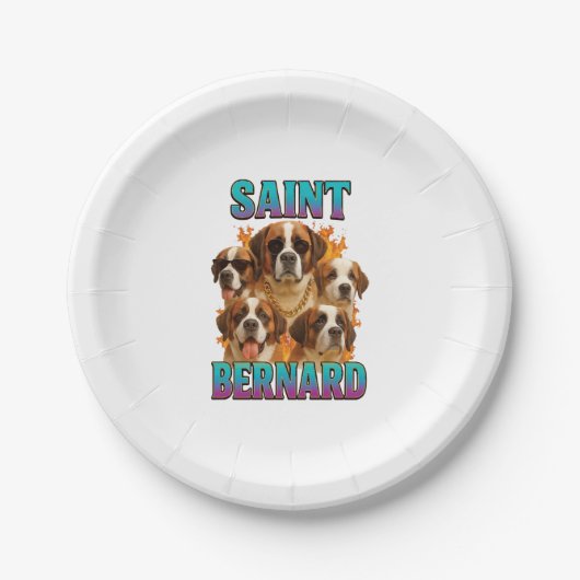 Saint Bernard Pappteller (Vorderseite)