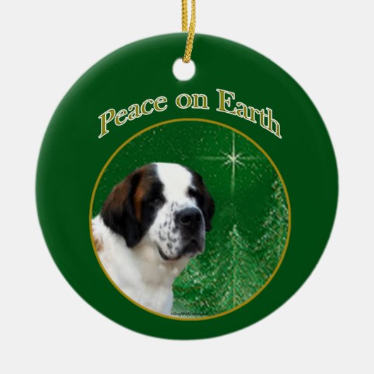 Saint Bernard Peace Keramik Ornament (Vorne)