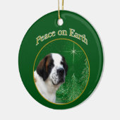 Saint Bernard Peace Keramik Ornament (Links)